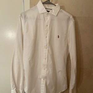 Mens Polo Ralph Lauren Oxford Shirt- White - Medium Slim fit